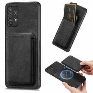 For Samsung Galaxy A32 5G Retro Leather Card Bag Magnetic Phone Case(Black)