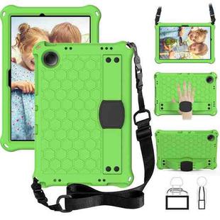 For Xiaomi Redmi Pad SE 11 2023 Honeycomb EVA Hybrid PC Tablet Case with Strap(Green+Black)