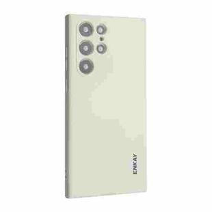For Samsung Galaxy S25 Ultra 5G ENKAY Liquid Silicone Soft Shockproof Phone Case(Beige)