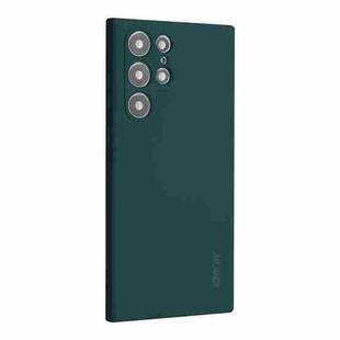 For Samsung Galaxy S25 Ultra 5G ENKAY Liquid Silicone Soft Shockproof Phone Case(Dark Green)