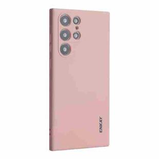 For Samsung Galaxy S25 Ultra 5G ENKAY Liquid Silicone Soft Shockproof Phone Case(Pink)