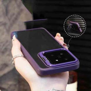 For Xiaomi 14 Holder TPU Hybrid PC Phone Case(Purple)