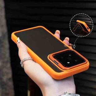 For Xiaomi 14 Holder TPU Hybrid PC Phone Case(Orange)