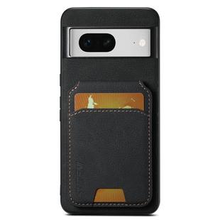 For Google Pixel 7 Suteni H02 Litchi Leather Card Wallet Stand Back Phone Case(Black)