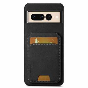 For Google Pixel 7 Pro Suteni H02 Litchi Leather Card Wallet Stand Back Phone Case(Black)