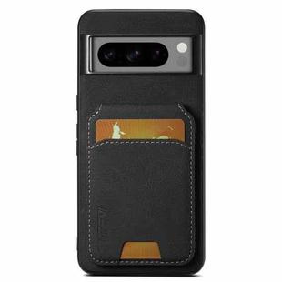 For Google Pixel 9 Pro Suteni H02 Litchi Leather Card Wallet Stand Back Phone Case(Black)