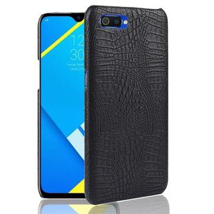 Shockproof Crocodile Texture PC + PU Case for OPPO Realme C2(Black)