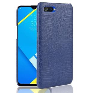 Shockproof Crocodile Texture PC + PU Case for OPPO Realme C2(Blue)