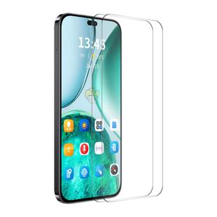 For Honor X8c 4G 2pcs ENKAY 9H Big Arc Edge High Aluminum-silicon Tempered Glass Film