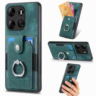 For Tecno Spark GO 2023 Retro Skin-feel Ring Multi-card Wallet Phone Case(Green)