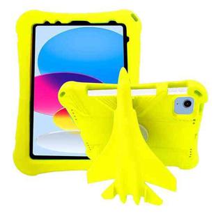 For iPad 10th Gen 10.9 2022 360 Rotation Aircraft Holder EVA Shockproof Tablet Case(Yellow)