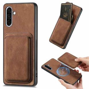 For Samsung Galaxy A26 5G Retro Leather Card Bag Magnetic Phone Case(Brown)