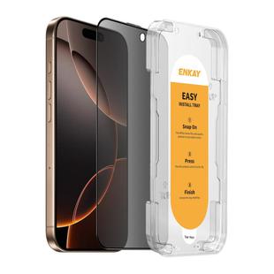 For iPhone 16 Pro Max ENKAY Easy Install Anti-peeping Privacy Full Screen Tempered Glass Film