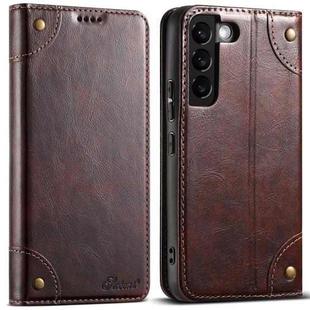 For Samsung Galaxy S22+ 5G Suteni Baroque Calf Texture Buckle Wallet Leather Phone Case(Brown)