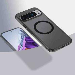 For Google Pixel 9 MagSafe Armor Clear TPU Hybrid PC Phone Case(Scrub Black)