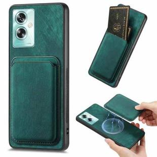 For OPPO A79 5G Retro Leather Card Bag Magnetic Phone Case(Green)