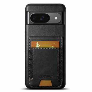 For Google Pixel 10 Suteni H03 Oil Wax Leather Wallet Stand Back Phone Case(Black)