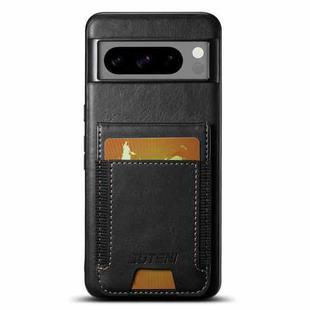 For Google Pixel 10 Pro XL Suteni H03 Oil Wax Leather Wallet Stand Back Phone Case(Black)