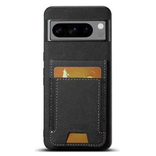 For Google Pixel 8 Pro Suteni H03 Litchi Leather Card Bag Stand Back Phone Case(Black)