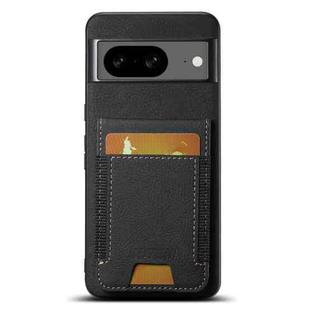 For Google Pixel 8 Suteni H03 Litchi Leather Card Bag Stand Back Phone Case(Black)