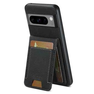 For Google Pixel 10 Pro XL Suteni H03 Litchi Leather Card Bag Stand Back Phone Case(Black)