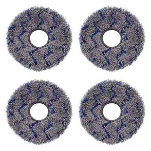 JUNSUNMAY 4pcs Washable Mop Pads Replacement for ECOVACS DEEBOT X1 Turbo / X2 Omni / T20 Pro(Blue+Grey)