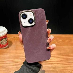 For iPhone 14 Vintage Denim Shockproof Magsafe Phone Case(Purple)