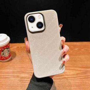 For iPhone 14 Plus Vintage Denim Shockproof Magsafe Phone Case(Grey)