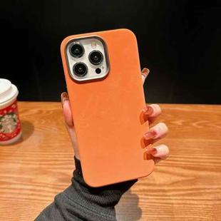 For iPhone 15 Pro Max Vintage Denim Shockproof Magsafe Phone Case(Orange)