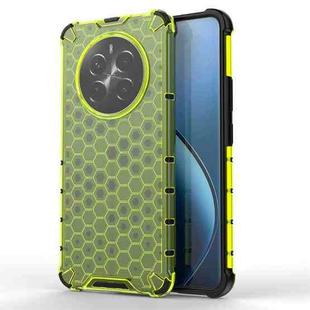 For Realme 12+ Shockproof Honeycomb Phone Case(Green)