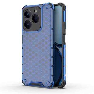 For Realme Narzo N63 4G Shockproof Honeycomb Phone Case(Blue)