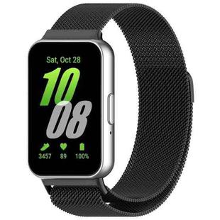 For Samsung Galaxy Fit 3 Milanese Metal Steel Mesh Watch Band(Black)