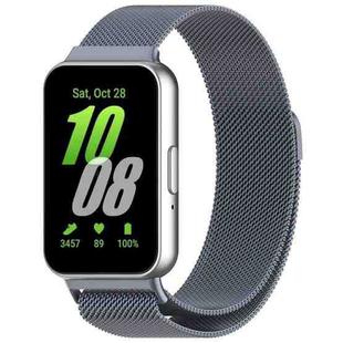For Samsung Galaxy Fit 3 Milanese Metal Steel Mesh Watch Band(Gray)