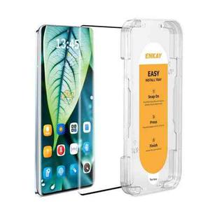 For vivo X100 / X100 Pro ENKAY Easy Install Hot Bending Full Coverage Side Glue Tempered Glass Film