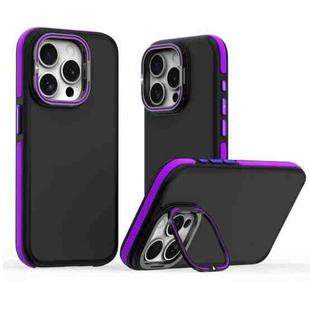 For iPhone 15 Pro Max Dual-Color Shockproof TPU Phone Case(Purple)