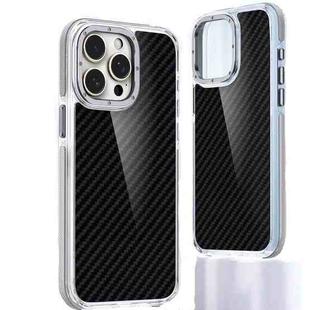 For iPhone 15 Pro Dual-Color Carbon Fiber Acrylic Hybrid TPU Phone Case(Grey)