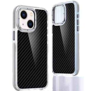For iPhone 14 Plus Dual-Color Carbon Fiber Acrylic Hybrid TPU Phone Case(Grey)