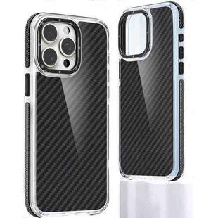 For iPhone 14 Pro Max Dual-Color Carbon Fiber Acrylic Hybrid TPU Phone Case(Black)