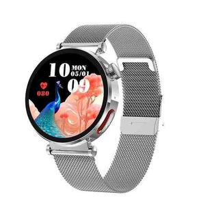 ET490 1.27 inch Color Screen Smart Watch Steel Strap, Support Bluetooth Call / ECG(Silver)