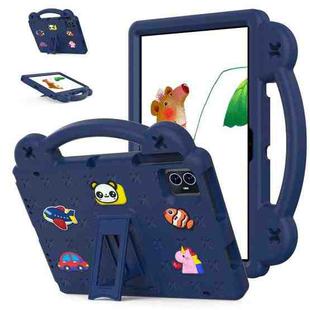 For T-Mobile Revvl Tab 2 2025 Handle Kickstand Children EVA Shockproof Tablet Case(Navy Blue)