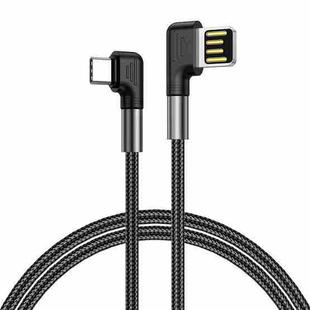 ENKAY 3A Elbow Reversible USB to Elbow Type-C Fast Charging Data Cable, Length:1m