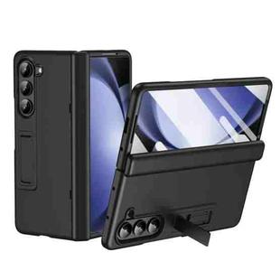 For Samsung Galaxy Z Fold5 5G All-inclusive Shockproof Phone Case with Holder(Black)