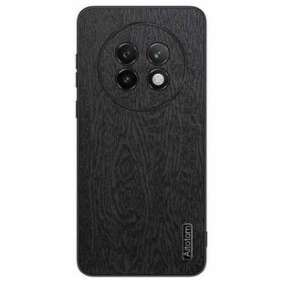 For Realme 13 Pro+ Tree Bark Leather Shockproof Phone Case(Black)