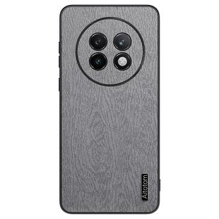 For Realme 13 Pro+ Tree Bark Leather Shockproof Phone Case(Grey)