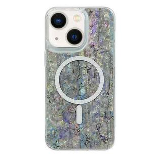 For iPhone 13 / 14 Shell Texture Multicolor MagSafe TPU Phone Case(Silver Gray)