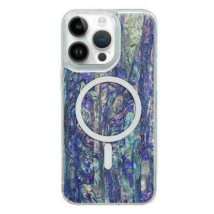 For iPhone 13 Pro Max Shell Texture Multicolor MagSafe TPU Phone Case(Peacock Blue)