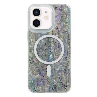 For iPhone 11 Shell Texture Multicolor MagSafe TPU Phone Case(Silver Gray)