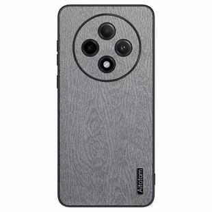 For OPPO A3 Pro Tree Bark Leather Shockproof Phone Case(Grey)