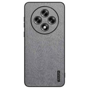 For OPPO A3 China Tree Bark Leather Shockproof Phone Case(Grey)