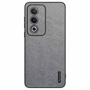 For OPPO A3 Pro India Tree Bark Leather Shockproof Phone Case(Grey)